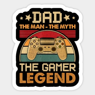 Gaming Dad Papa Father Funny Gamer Video Games Sticker